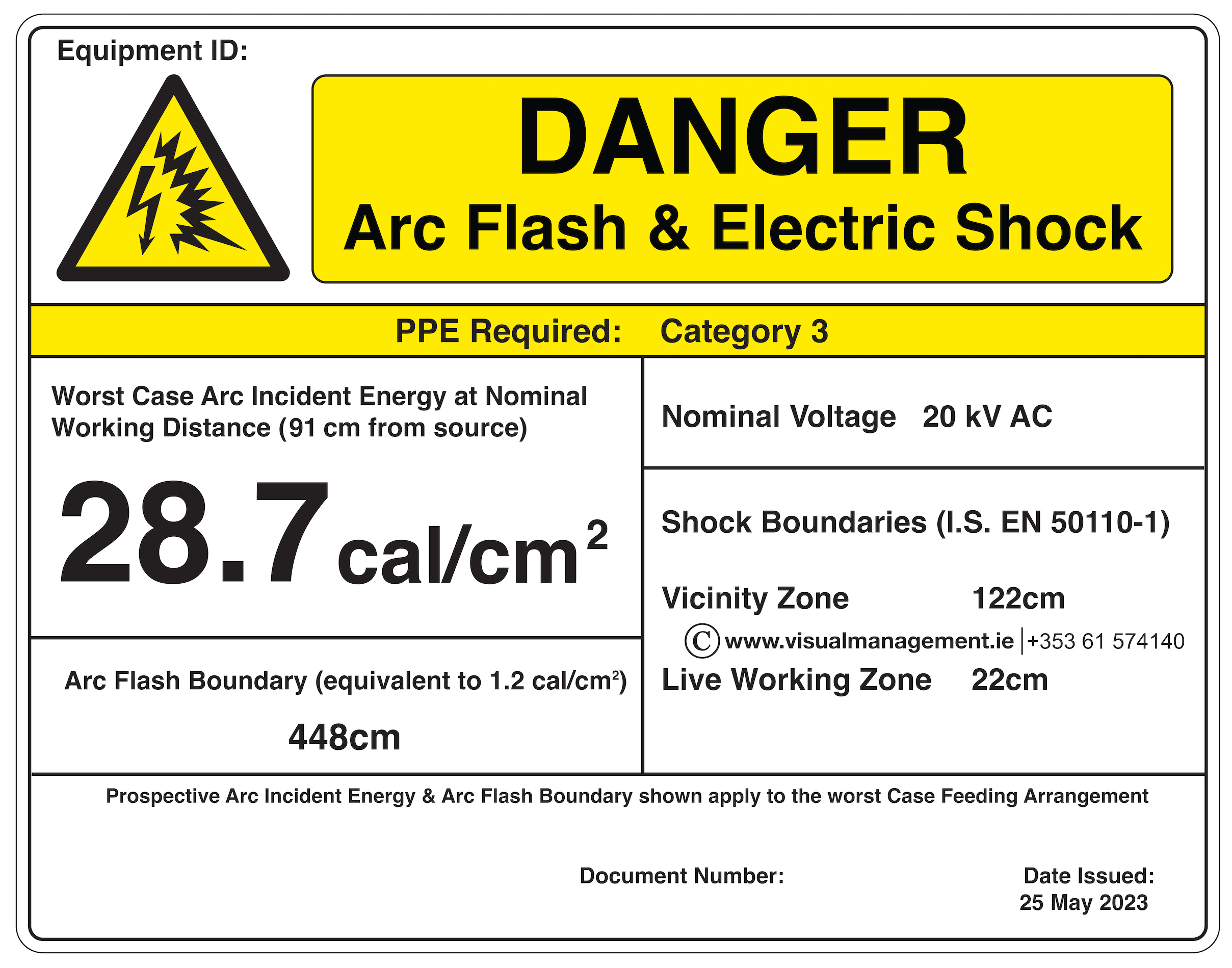 Arc Flash Labels - Visual Management